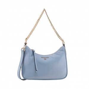Michael Kors Jet Set Charm Medium Nylon Gabardine Crossbody Bag Chambray