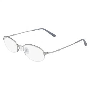 Flexon Men's H6030 Oval 52mm Eyeglasses Frames Light Gunmetal