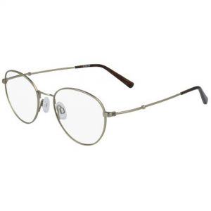 Flexon Men's H6032 Round 48mm Eyeglasses Frames Gold