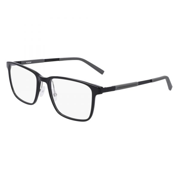 Flexon Men's EP8004 Square 55mm Eyeglasses Frames Black