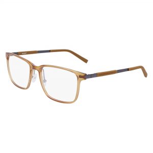Flexon Men's EP8004 Square 55mm Eyeglasses Frames Shiny Crystal Camel