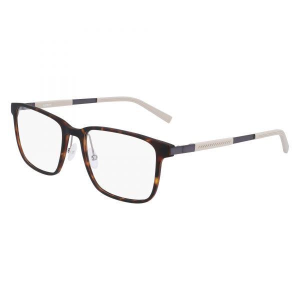Flexon Men's EP8004 Square 55mm Eyeglasses Frames Matte Dark Tortoise