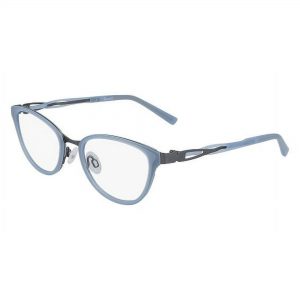 Flexon Women's W3011 Cat-Eye 51mm Eyeglasses Frames Slate Blue