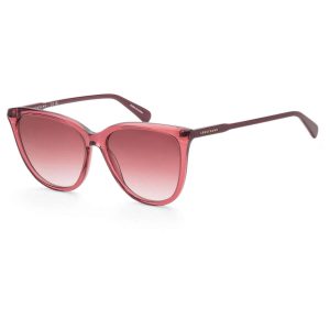 Longchamp Women's Gradient Round 56mm Sunglasses Red Burgundy