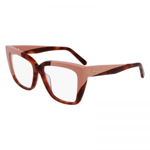 Salvatore Ferragamo Women's Butterfly 54mm Eyeglasses Frames Tortoise Nude