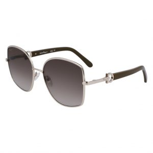 Salvatore Ferragamo Women's Gradient Butterfly 58mm Sunglasses Gold Khaki