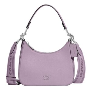 Coach Unisex Hobo Crossbody Bag Signature Canvas Soft Purple