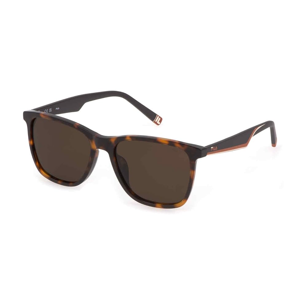 Fila Men's Square 56mm Polarized Sunglasses Havana