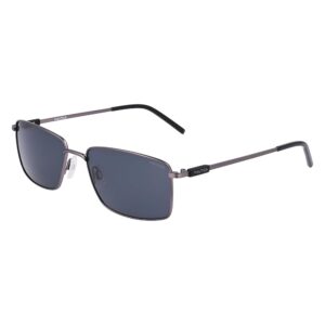 Nautica Men's 57mm Rectangular Polarized Sunglasses Matte Gunmetal