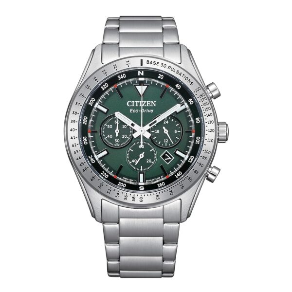 Citizen Men's Eco-Drive Weekender Chronograph Green Dial 43mm Watch